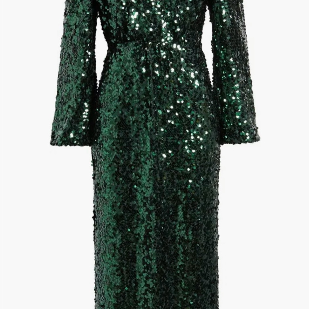 Wayf Sparkling Emerald Long Sleeve Dress - Picture 4 of 5